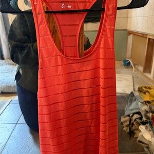 ZYIA Women's Red Striped Tank Top